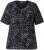 Ulla Popken Abstract Animal Print Short Sleeve Tee Black - T-shirts estampadas para mulher - 