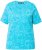 Ulla Popken Abstract Animal Print Short Sleeve Tee Deep Aqua - T-shirts estampadas para mulher - 