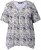 Ulla Popken Half-sleeve A-line V-neck Pointed Hem Animal Pattern T-shirt Moss - T-shirts estampadas para mulher - 