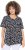 Ulla Popken Bow Print Short Sleeve Pointed Hem Tee Black - T-shirts estampadas para mulher - 