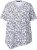 Ulla Popken Bow Print Short Sleeve Pointed Hem Tee Snow White - T-shirts estampadas para mulher - 