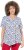 Ulla Popken Bow Print Short Sleeve Pointed Hem Tee Snow White - T-shirts estampadas para mulher - 