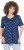 Ulla Popken Tile Print Short Sleeve Pleated Tee Dark Blue - T-shirts estampadas para mulher - 