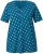 Ulla Popken Tile Print Short Sleeve Pleated Tee Teal - T-shirts estampadas para mulher - 