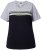 Ulla Popken Nostalgic Escape Performance T-Shirt Black - T-shirts estampadas para mulher - 