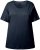 Ulla Popken Double Layer Rounded V-Neck Slim Fit Tee Navy Blue - T-shirts - 