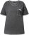 Ulla Popken Cold Dye Ruffle Edge Pocket Tee Graphite Grey - T-shirts - 