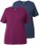 Ulla Popken Eco Cotton Basic T-Shirt 2-Pack Black/Red - T-shirts - 