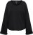 Ulla Popken Rolled Edge Long Sleeve Sweatshirt Black - Sweatshirts & hoodies - 
