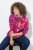 Ulla Popken Ribbon Print Turtleneck Sweatshirt Cherry Red - Sweatshirts & hoodies - Sweatshirts, Hoodies e Malhas Aconchegantes