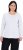 Ulla Popken Basic Round Neck Long Sleeve Slim Fit Cotton Tee Snow White - Saias - 