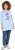 Ulla Popken Floral Motif 3/4 Sleeve Tunic Tee Light Blue - T-shirts estampadas para mulher - 