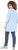 Ulla Popken Floral Motif 3/4 Sleeve Tunic Tee Light Blue - T-shirts estampadas para mulher - 