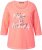 Ulla Popken Make It Amazing 3/4 Sleeve Graphic Tee Coral - T-shirts estampadas para mulher - 