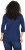 Ulla Popken Smile Rhinestone 3/4 Sleeve Graphic Tee Ink Blue - T-shirts estampadas para mulher - 
