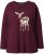 Ulla Popken Fawn Long Sleeve Graphic Tee Plum - T-shirts estampadas para mulher - 