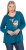 Ulla Popken Fawn Long Sleeve Graphic Tee Teal - T-shirts estampadas para mulher - 