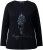 Ulla Popken Holiday Long Sleeve Graphic Tee Black - T-shirts estampadas para mulher - 