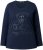 Ulla Popken Holiday Long Sleeve Graphic Tee Navy Blue - T-shirts estampadas para mulher - 
