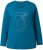 Ulla Popken Holiday Long Sleeve Graphic Tee Teal - T-shirts estampadas para mulher - 
