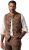 JP1880 Vest Traditional Cowhide Brown - Trachten & Oktoberfest - Roupas Oktoberfest em tamanhos grandes (Trachten)