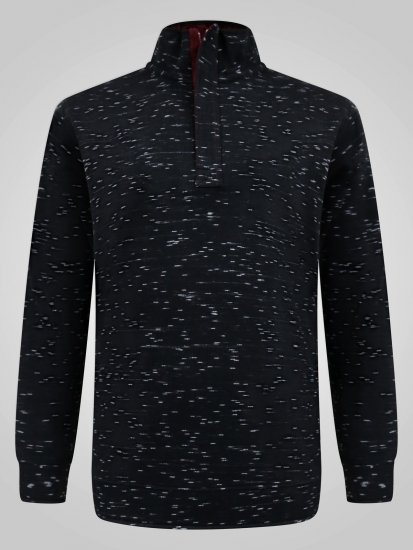 D555 Chandler Reno 1/4 Zip Neck Sweatshirt With Bear Logo Preto - Sweatshirts & hoodies - Sweatshirt & Camisolas com Capuz tamanhos grandes