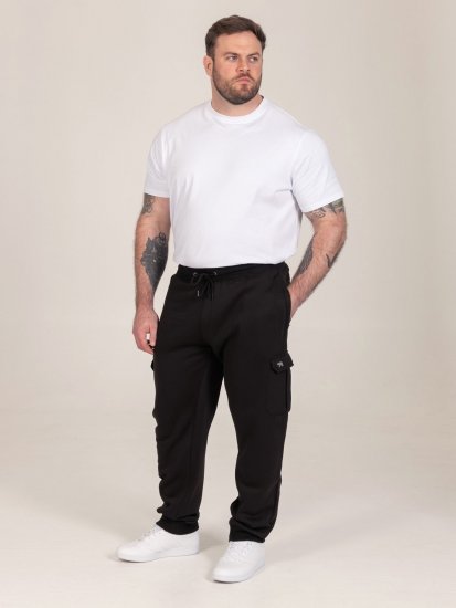 D555 Dexter 1 Cargo Jogger With Bear Embroidery Preto - Calças & calções de fato de treino - Calças de Fato de Treino Tamanhos Grandes 