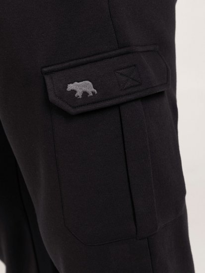 D555 Dexter 1 Cargo Jogger With Bear Embroidery TALL Preto - TALL calças de fato de treino - Calças de Treino TALL