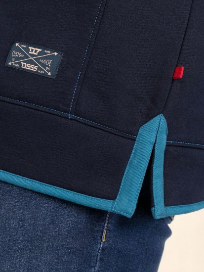D555 Conway 2 1/4 Zip Neck Fleece Sweatshirt With Bear Logo Azul-marinho - Sweatshirts & hoodies - Sweatshirt & Camisolas com Capuz tamanhos grandes