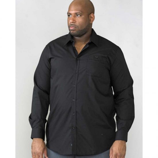 D555 Corbin Easy Iron-Shirt Black - Camisas - Camisas Homem Tamanhos Grandes