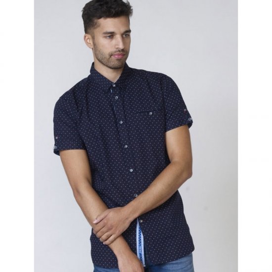 D555 Kurt Printed Short Sleeve Shirt - Camisas - Camisas Homem Tamanhos Grandes
