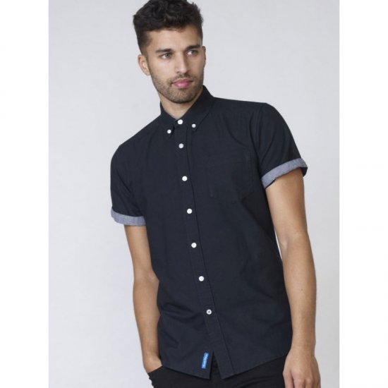 D555 Kevin Oxford Shirt Black - Camisas - Camisas Homem Tamanhos Grandes