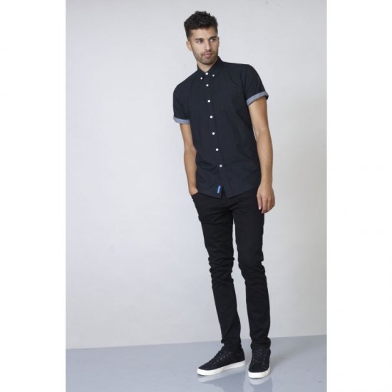 D555 Kevin Oxford Shirt Black - Camisas - Camisas Homem Tamanhos Grandes