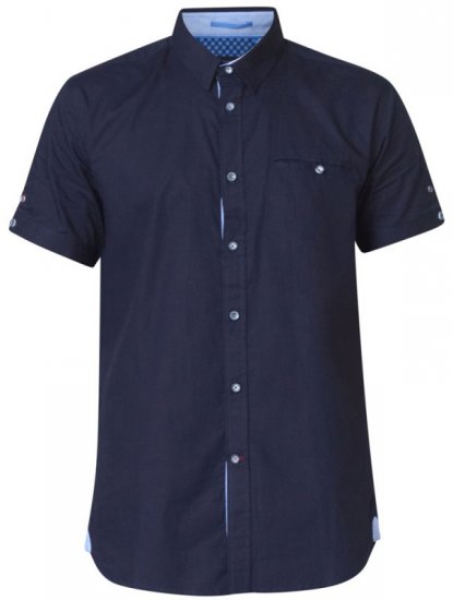 D555 Tim Short Sleeve Shirt Navy - Camisas - Camisas Homem Tamanhos Grandes