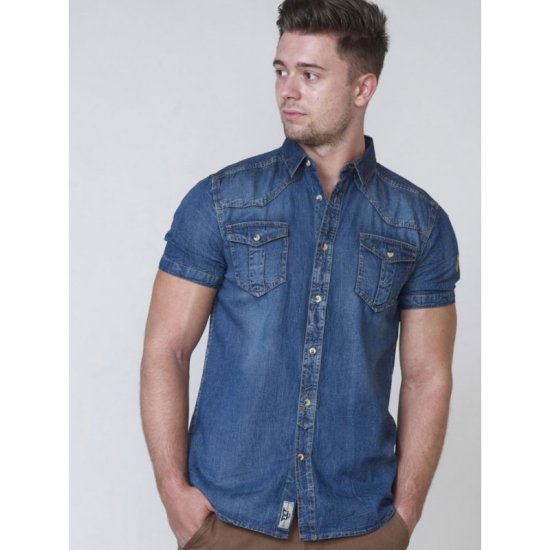 D555 Mike Denim Shirt - Camisas - Camisas Homem Tamanhos Grandes