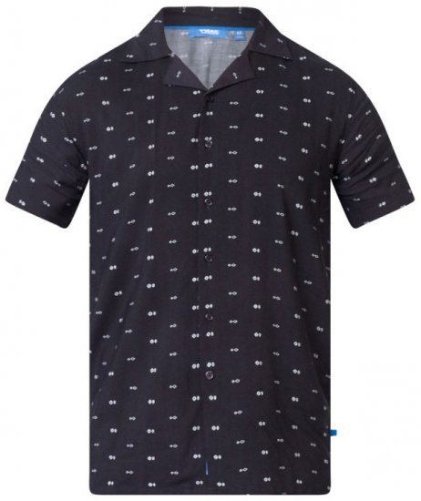 D555 Luciano Bowling Shirt Black - Camisas - Camisas Homem Tamanhos Grandes