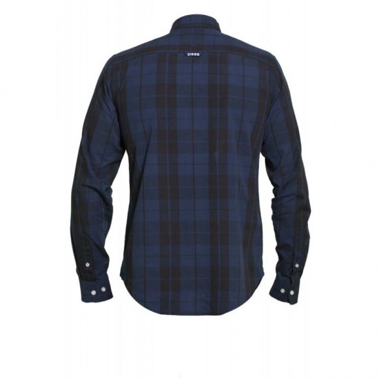 D555 Davenport Long Sleeve Shirt Navy - Camisas - Camisas Homem Tamanhos Grandes