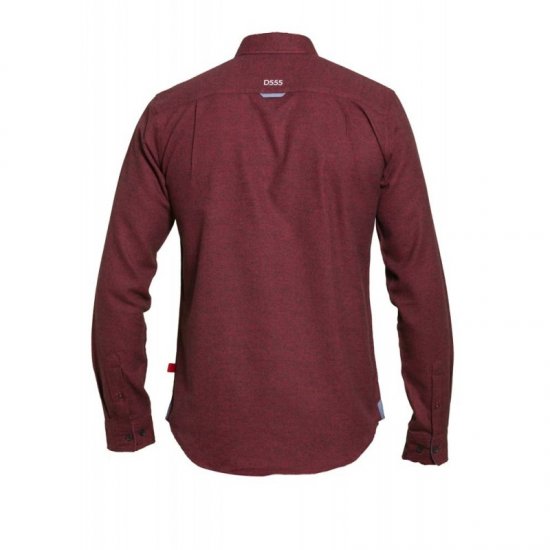D555 Dawson Textured Shirt Dark Red - Camisas - Camisas Homem Tamanhos Grandes