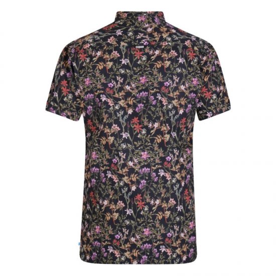 D555 Emmet Floral Shirt Black - Camisas - Camisas Homem Tamanhos Grandes