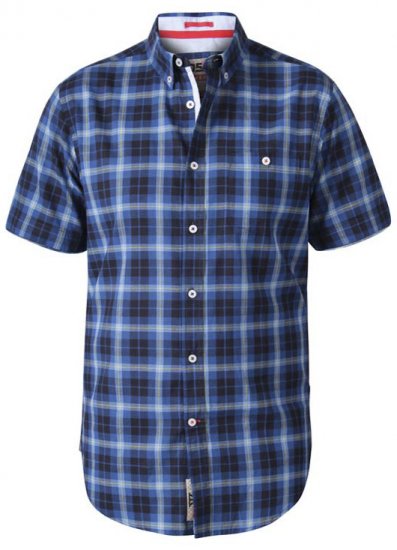 D555 Watson Short Sleeve Shirt Navy - Camisas - Camisas Homem Tamanhos Grandes