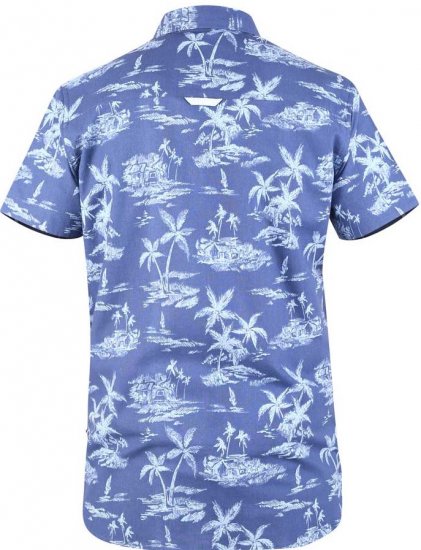 D555 WHITSBURY Hawaiian Print Shirt - Camisas - Camisas Homem Tamanhos Grandes