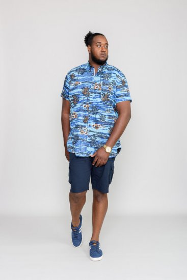 D555 CHARFORD Hawaiian Reverse Printed Shirt - Camisas - Camisas Homem Tamanhos Grandes