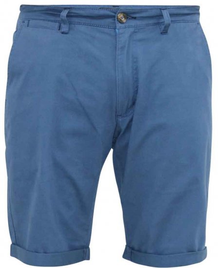 D555 Nelson Stretch Chino Shorts Blue - Calções - Calções Homem Tamanhos Grandes