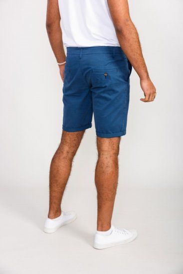 D555 Nelson Stretch Chino Shorts Blue - Calções - Calções Homem Tamanhos Grandes