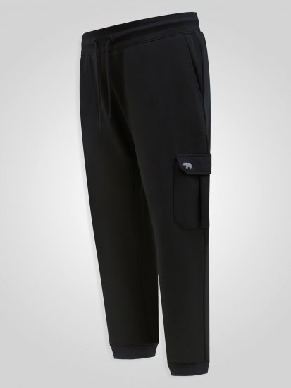 D555 Dexter 1 Cargo Jogger With Bear Embroidery Preto - Calças & calções de fato de treino - Calças de Fato de Treino Tamanhos Grandes 