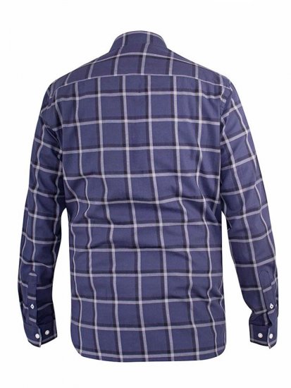 D555 Townsville Check Button Down Collar Shirt Navy - Camisas - Camisas Homem Tamanhos Grandes