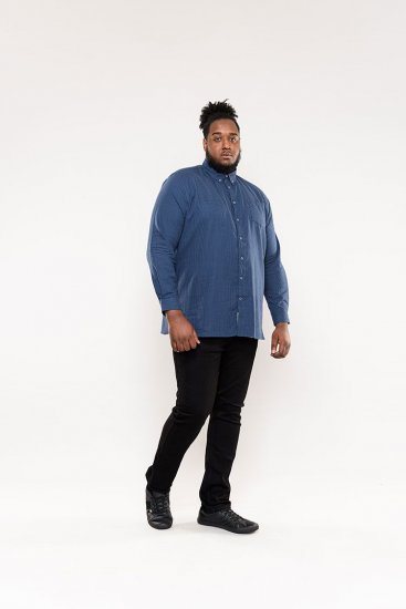 D555 Melbourne Gingham Check Long Sleeve Button Down Shirt - Camisas - Camisas Homem Tamanhos Grandes
