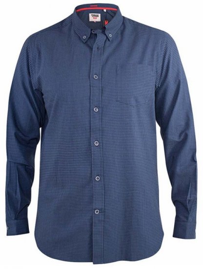 D555 Melbourne Gingham Check Long Sleeve Button Down Shirt - Camisas - Camisas Homem Tamanhos Grandes