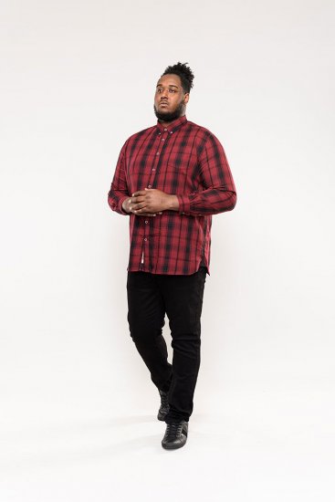 D555 Benalla Check Long Sleeve Button Down Shirt - Camisas - Camisas Homem Tamanhos Grandes