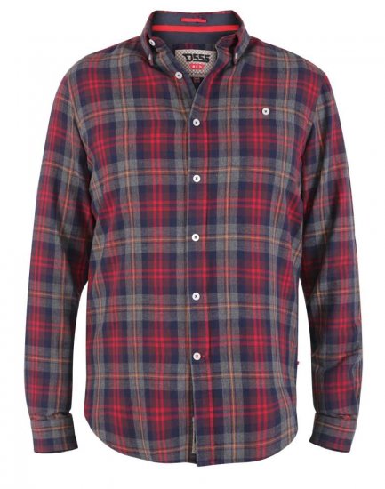 D555 Abbot LS Flannel Shirt - Camisas - Camisas Homem Tamanhos Grandes